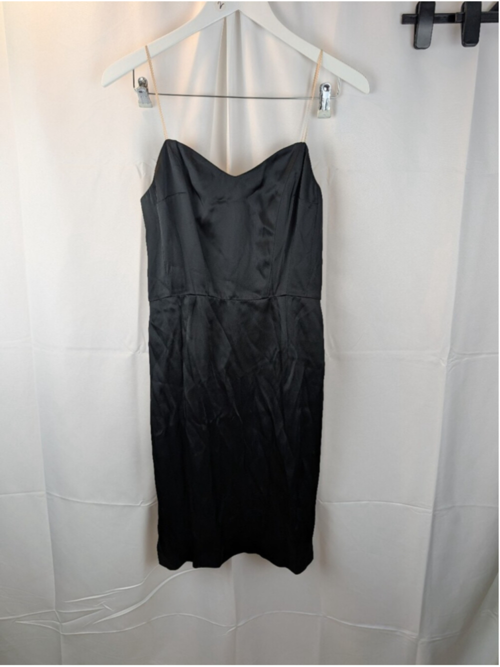 Maison Margiela 2020 Black Silk Satin Midi Dress S51CU0198 IT 40 US 4 BNWT